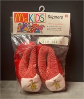 McD’s McKids Slippers Ronald size XL NIB