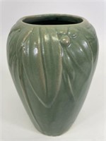 Nelson McCoy Matte Green 8" Leaf & Berries Vase
