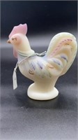 Fenton Art Class Rooster Hand Signed