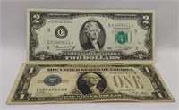 $1 S.C. Series 1928-A; $2 FRN
