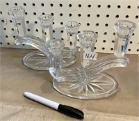 2 GLASS CANDLE HOLDER