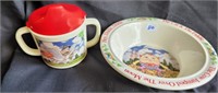 vnt. baby cup & bowl Mother Goose
