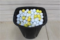 Garbage can w/550 golf balls