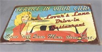 Metal drive in sign