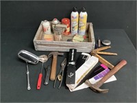 Tools & Accessories in Wood Box