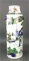 Chinese Famille Verte Porcelain Vase Kangxi Mark