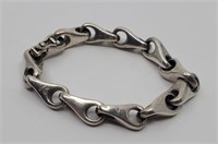 Gucci, Vintage Modernist Sterling Silver Bracelet