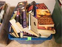 LARGE TOTE OF PAPER BACK BOOKS