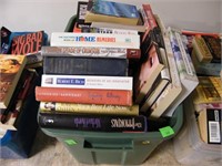 LARGE TOTE OF PAPER BACK BOOKS
