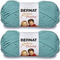 Bernat Softee Chunky Yarn, 3.5 Oz 12 Rolls Seafoam