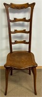 LOVELY 1910 SOLID OAK LADDER BACK DESK CHAIR