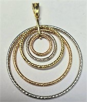 $780  10K 2.23G  Rose Yellow White Gold  Pendant