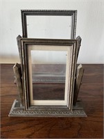 2 Wooden Antique Square Swivel Picture Frames