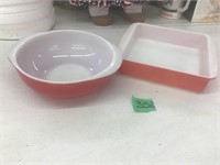 pink pyrex dishes