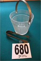 Vintage Ice Bucket with Tongs(R9)