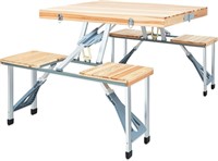 Barydat Folding Picnic Table with 4 Seats