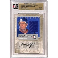 2006/07 Brian Leetch Auto Game Used Jersey Card