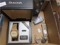 BULOVA Watch, Two Lighters, Wire Puzzles, More