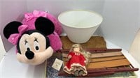 Minnie Mouse pillow pet, lamp shade, Effanbee