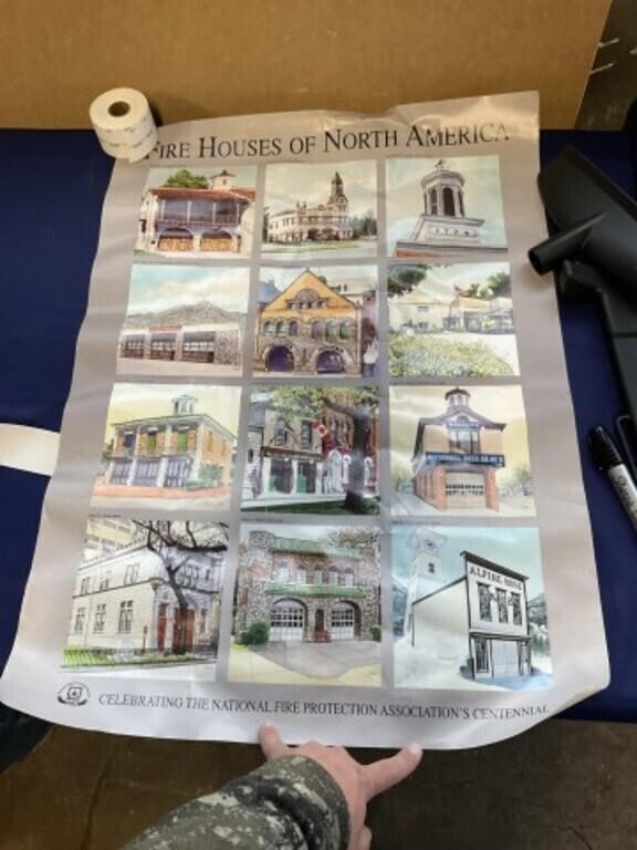 Fire Houses of North America Poster