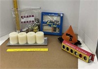 Candles On Tray, Poster Colors In Box & More