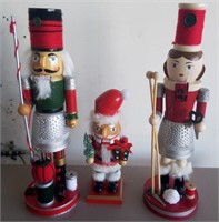 J - LOT OF 3 COLLECTIBLE NUTCRACKERS