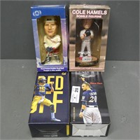 (4) Assorted Sports Bobble Heads / Figures