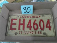 1966 Illinois License Plate