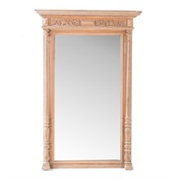 Renaissance Revival style oak overmantel mirror