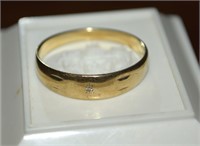 Antique 10k Gold & Diamond Mens Ring Sz 11.5
