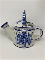 Delft Blue Handpainted Watering Can Vase