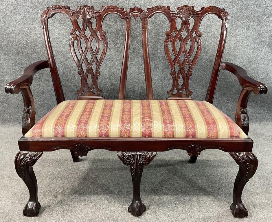 Chippendale Mahogany Settee