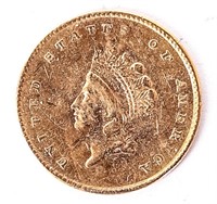 Coin 1854 United States Type 2 Gold Dollar - Rare