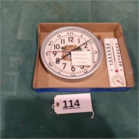 Working clock & thermometer