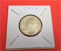 1935-D Washington 25 Cent Coin