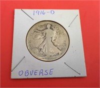 1916-D Obverse Mint Mark Walking Liberty 50 Cent C