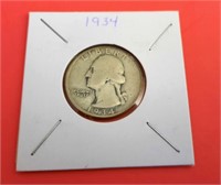 1934 Washington 25 Cent Coin
