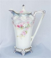 Antique RS Prussia Tiffany Finish Chocolate Pot