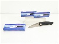 (3) Baracuda Folding Pocket Knives