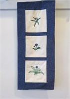 Flowers Wall Hanging - Machine & Hand Stitched