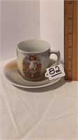 4” Marked Germany Children’s Cup and Saucer.