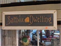 Saltbox Dwelling" Sign 24" x 9"
