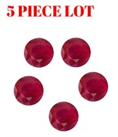 Genuine 1.5mm Round Faceted Ruby (5pc)