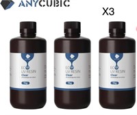 1 LOT (3) BOXES ANYCUBIC 3D PRINTER RESIN , (1 KG