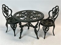 Mini Cast Iron Patio Table and Chairs