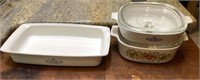 3 Corningware casseroles