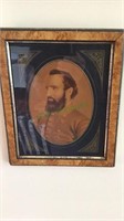 Antique framed General Grant , chromolithograph