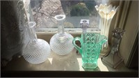 Matched pair of water decanters pair of glass