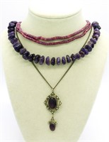 Incredible Large Amethyst Necklace & More