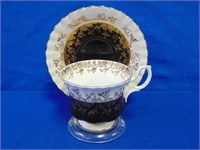 Royal Albert Tea Cup & Saucer Regal Series Black
